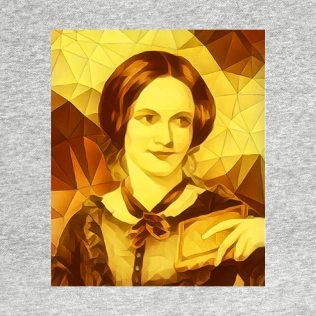 Charlotte Bronte Golden Portrait | Charlotte Brontë Artwork 11 by JustLit